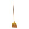 Boardwalk Angler Broom, Plastic Bristles, 53" Wood Handle, Yellow BWK932AEA